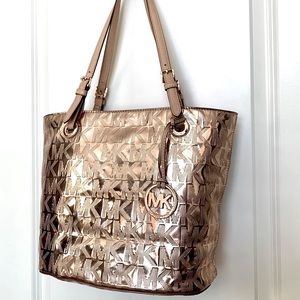 Rose Gold METALLIC Tote - Michael Michael Kors